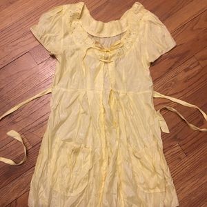 Yellow sparkling dress